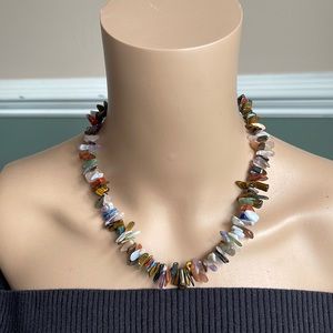 Multi color Stone Bead Necklace